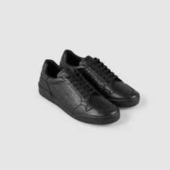 Sneakers En Cuir Embossé Square Cross