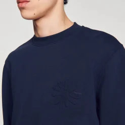 Sweatshirt Fleur En Coton