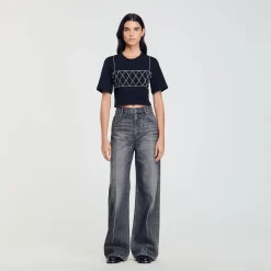 Tee-shirt Court Strassé