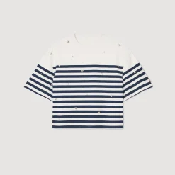 Tee-shirt Marinière à Strass