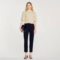 Tee-shirt Smocké à Pois