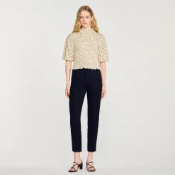 Tee-shirt Smocké à Pois