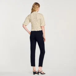 Tee-shirt Smocké à Pois