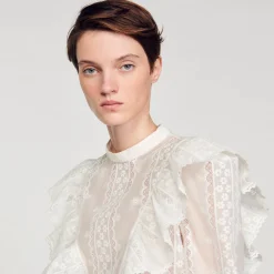 Top Court En Broderie Anglaise