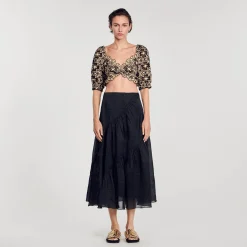 Top Court En Broderie Anglaise