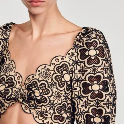 Top Court En Broderie Anglaise
