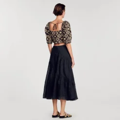 Top Court En Broderie Anglaise