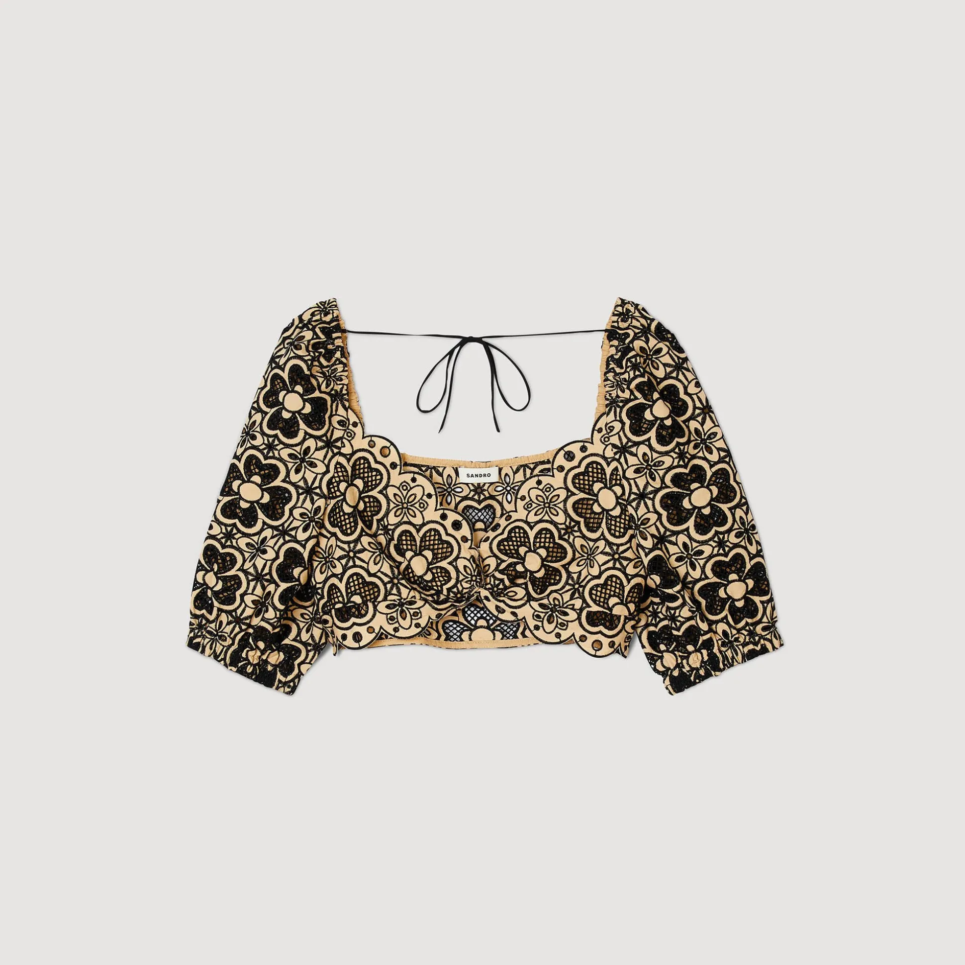 Top Court En Broderie Anglaise