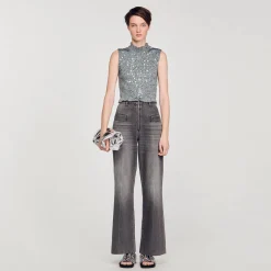 Top Smocké à Sequins