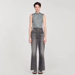 Top Smocké à Sequins