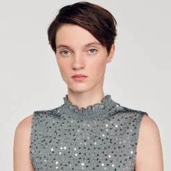 Top Smocké à Sequins