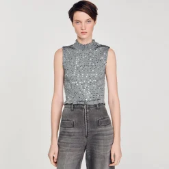 Top Smocké à Sequins