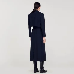 Trench Long à Découpes Côtés