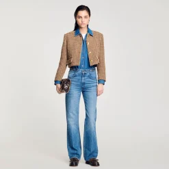Veste Courte à Carreaux