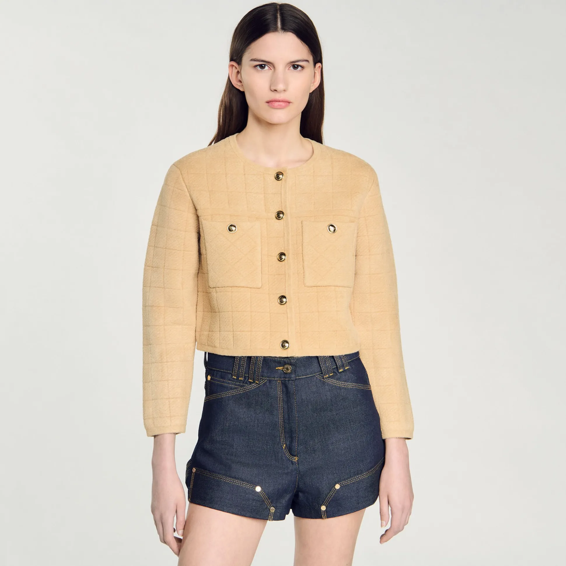 Veste Courte En Maille
