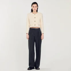 Veste Courte En Tissu Bouclé