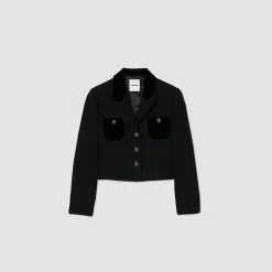 Veste Courte En Tweed Velours