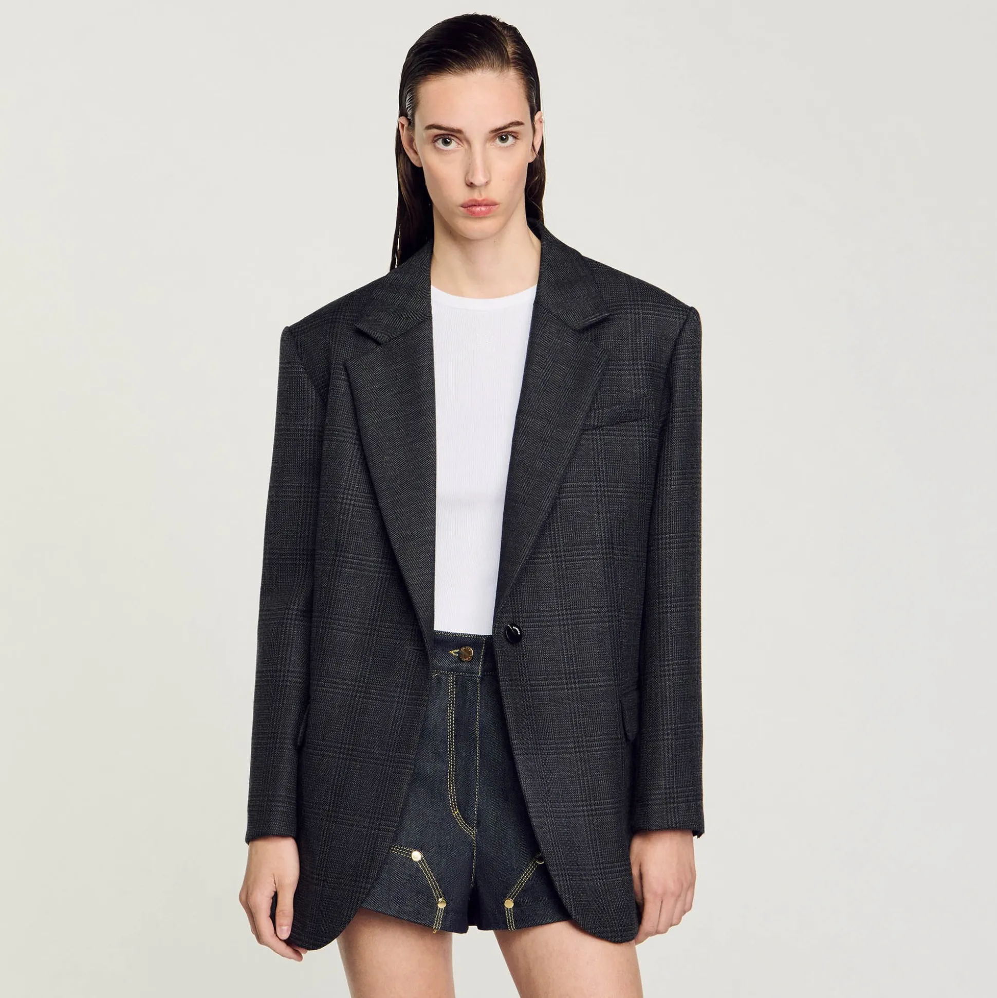 Veste De Costume à Carreaux