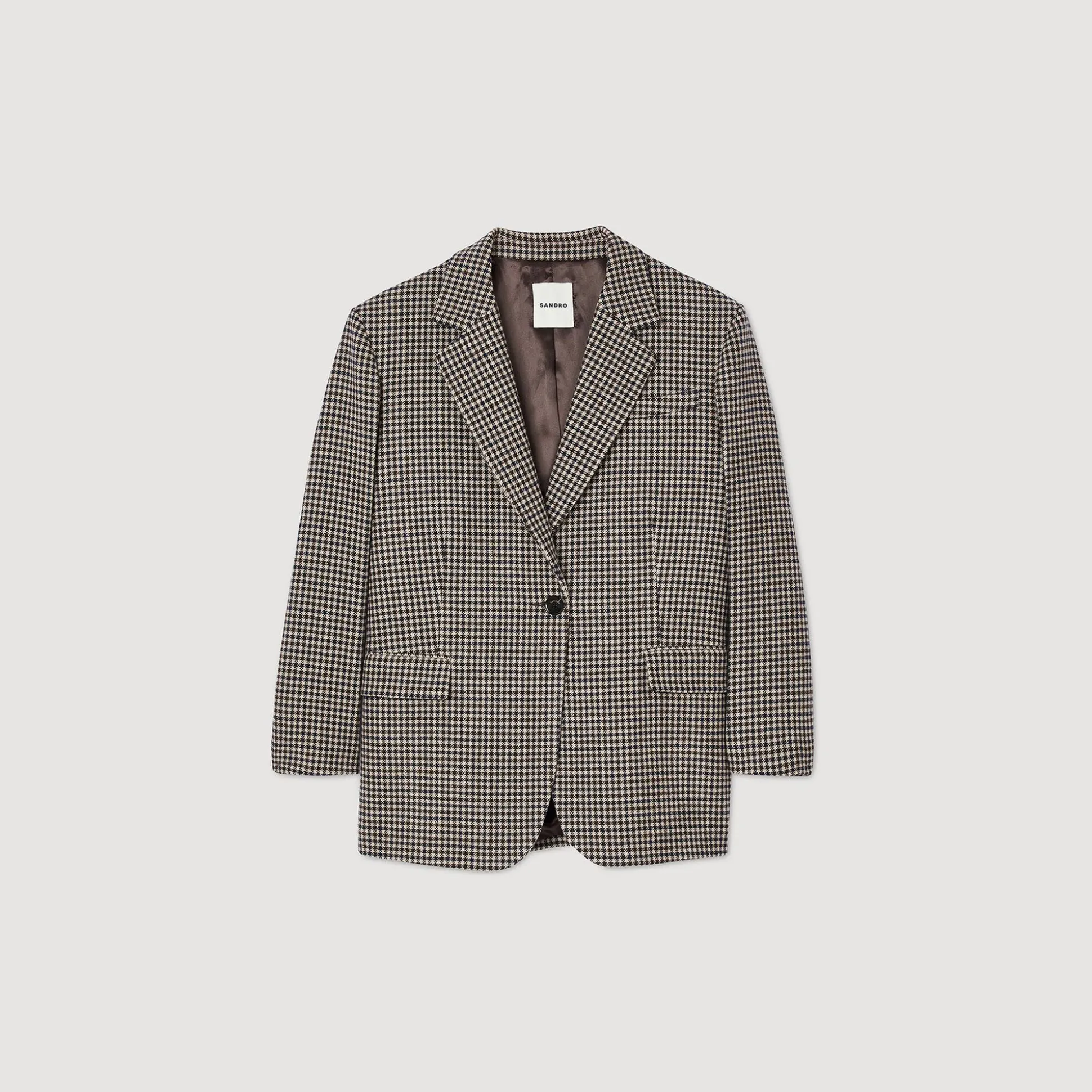 Veste De Costume à Petits Carreaux