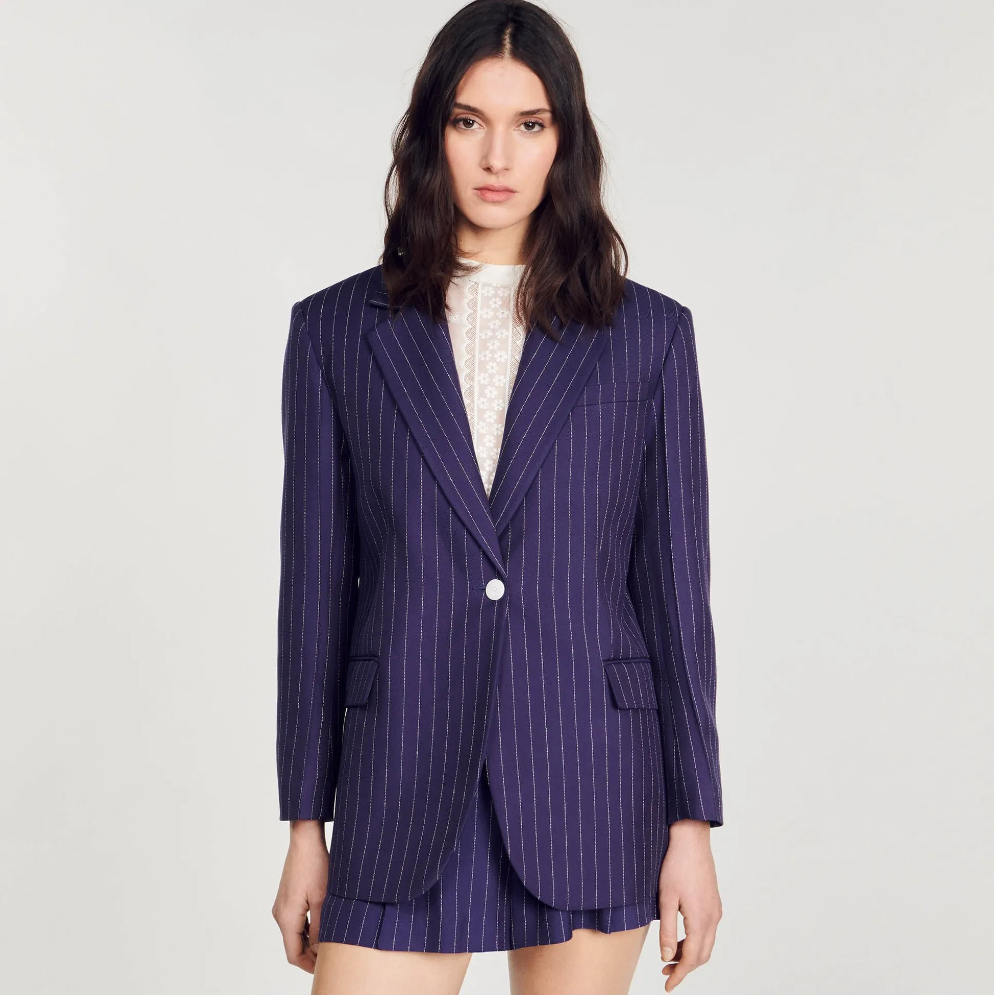 Veste De Costume à Rayures