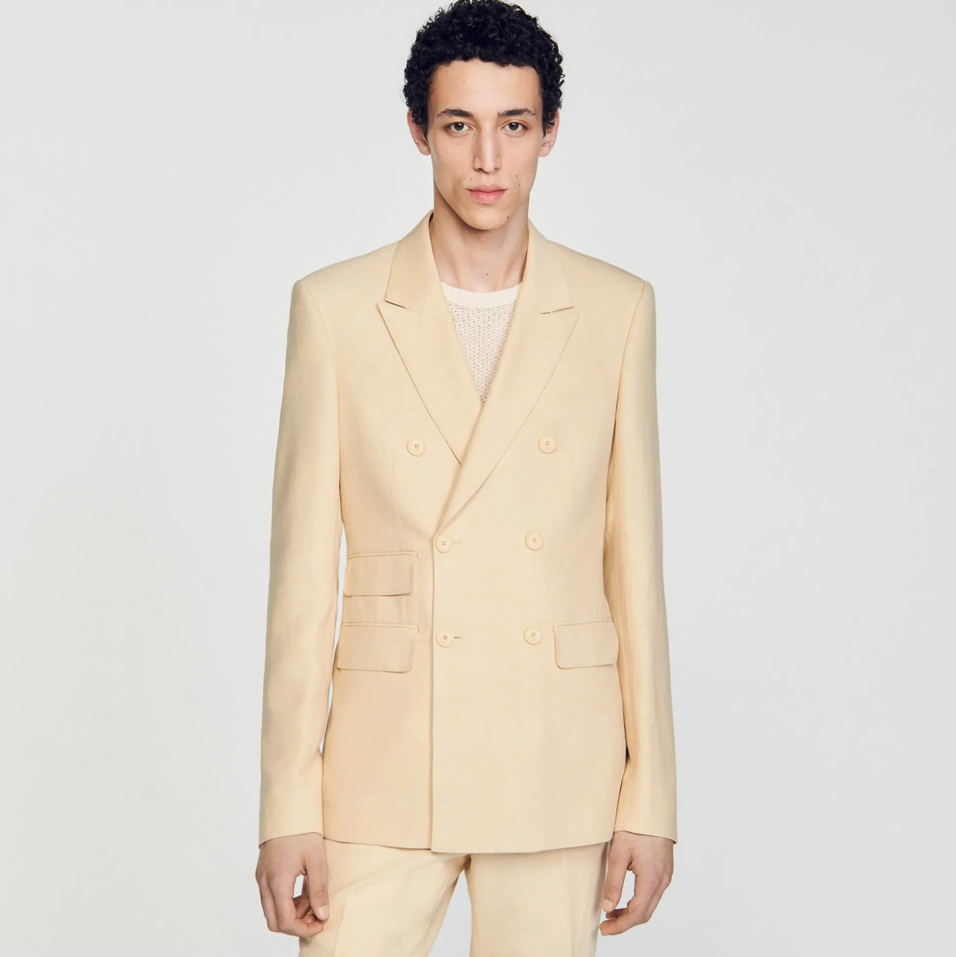 Veste De Costume Croisée