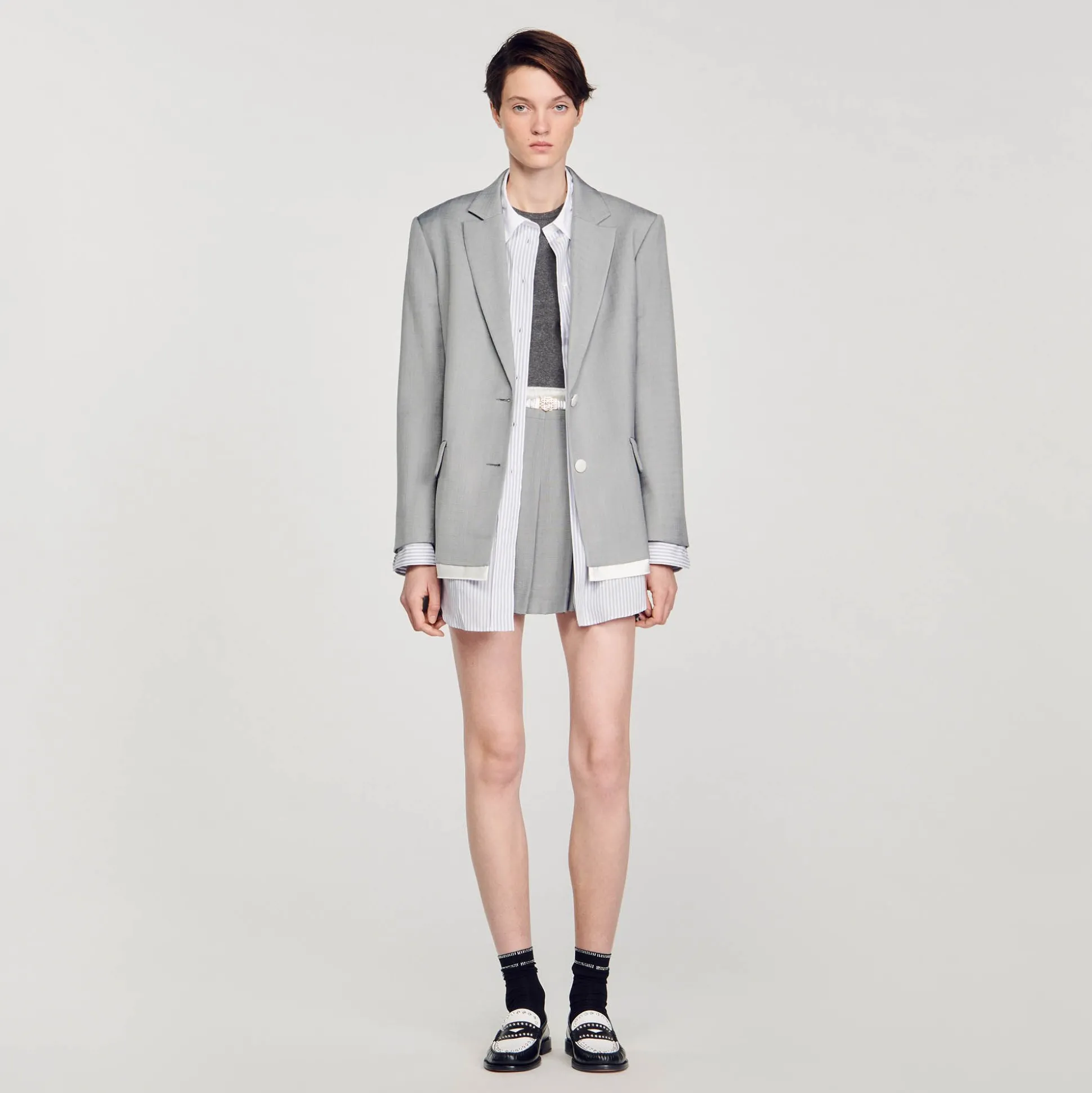 Veste De Costume Finitions Satinées