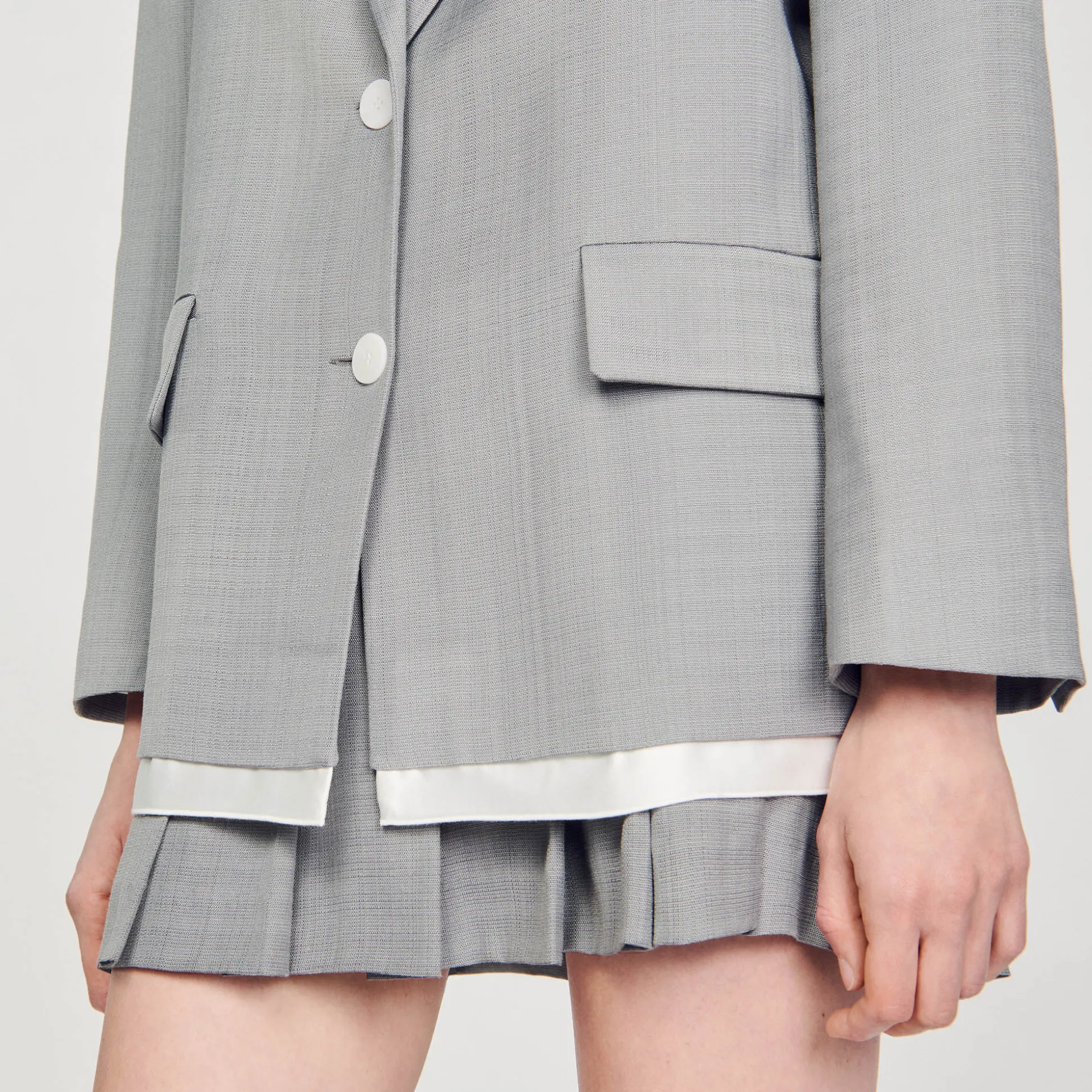 Veste De Costume Finitions Satinées