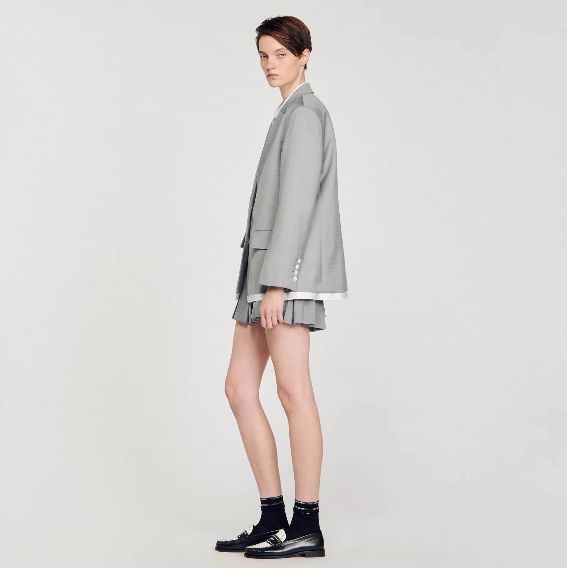 Veste De Costume Finitions Satinées