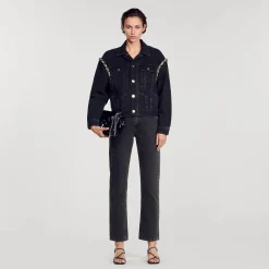 Veste En Jean Oversize Strassée