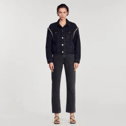Veste En Jean Oversize Strassée