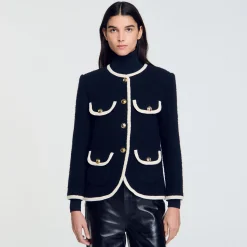 Veste Longue En Tweed